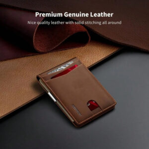 Wallet For Men – Slim Bifold Leather With RFID & Money Clip