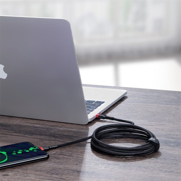 Baseus 100W Flash Charging Data Cable – Black Grey - Image 4