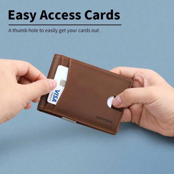 Wallet For Men – Slim Bifold Leather With RFID & Money Clip - Image 6